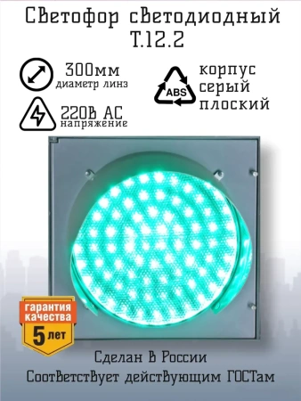 Светофор светодиодный транспортный Т.12.2 (300мм)